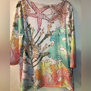 Beautiful sea life tunic in pastels by Soft Surroundings
